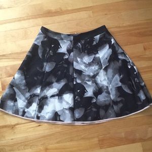 Black and Grey Floral Skirt